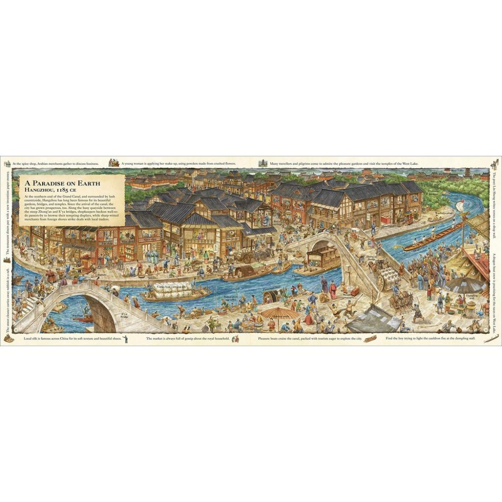 訂購🍀精裝知識繪本🍀China Through Time🍀沿大運河穿越中國2500年的歷史🍀知名插畫家Du Fei-細節圖6