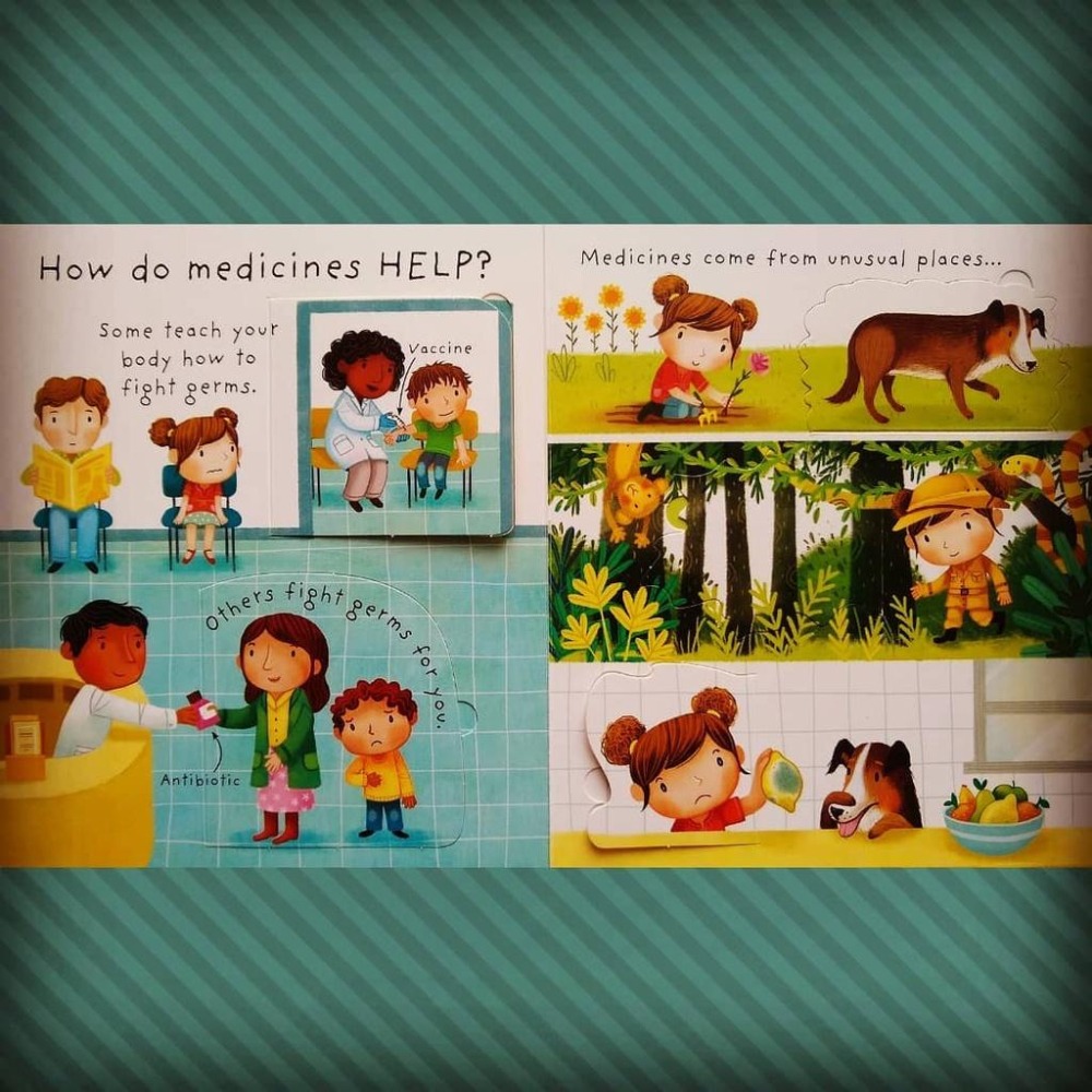 Usborne硬頁立體翻翻書Questions and Answers: What are the Germs🍀缺書店-細節圖3