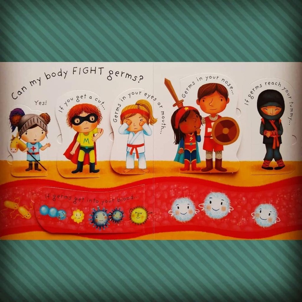 Usborne硬頁立體翻翻書Questions and Answers: What are the Germs🍀缺書店-細節圖4