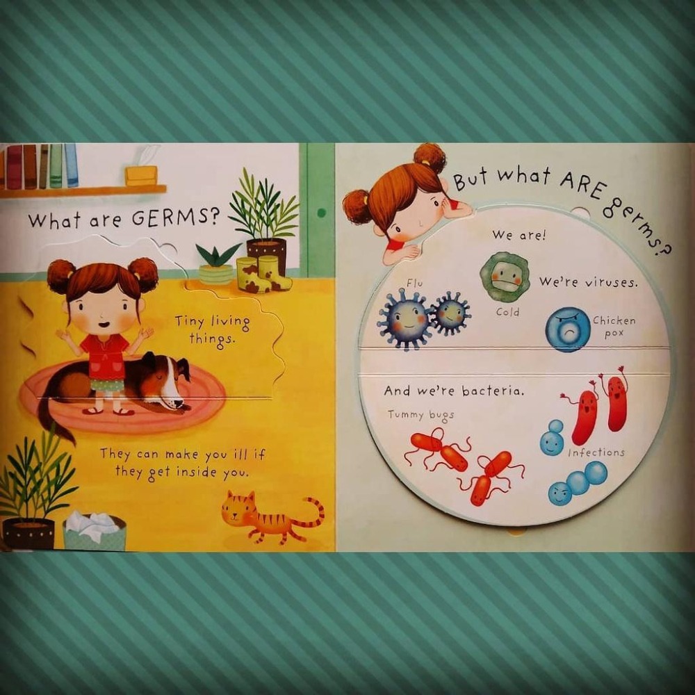 Usborne硬頁立體翻翻書Questions and Answers: What are the Germs🍀缺書店-細節圖7