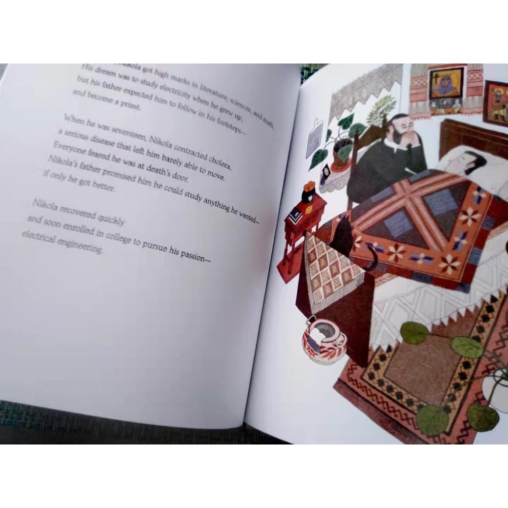 精裝英文傳記繪本A Life Electric交流電之父—特斯拉🍀西班牙女插畫家Julia Sarda 🍀缺書店-細節圖8