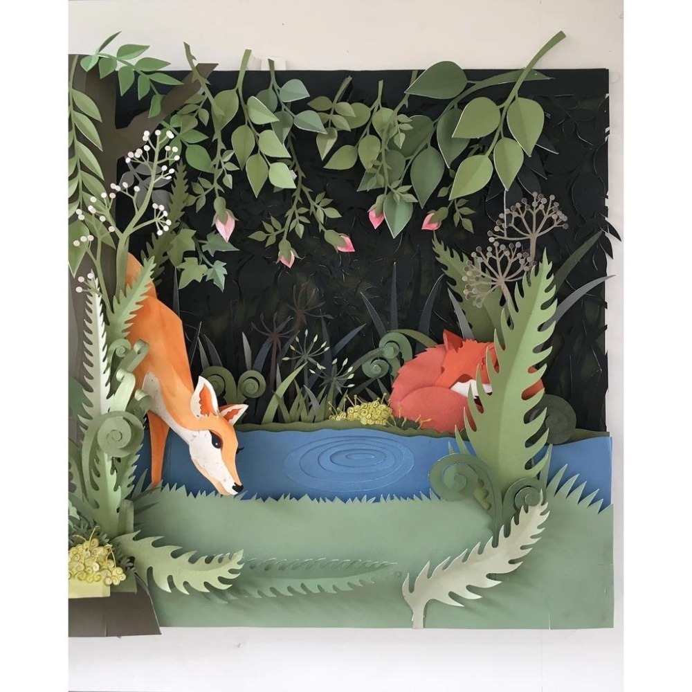 精美英文立體剪紙書 A Walk Through the Woods🍀身臨其境的剪紙世界/迷人的森林🍀缺書店-細節圖3