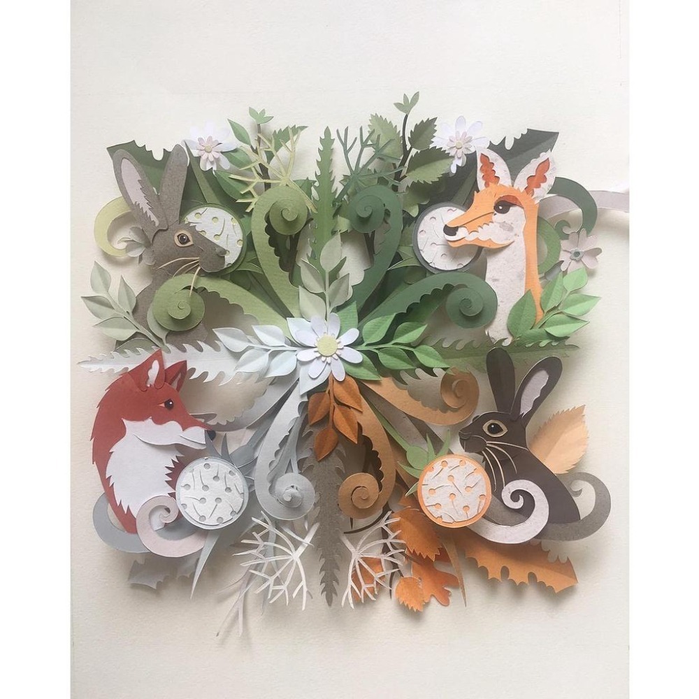 精美英文立體剪紙書 A Walk Through the Woods🍀身臨其境的剪紙世界/迷人的森林🍀缺書店-細節圖5