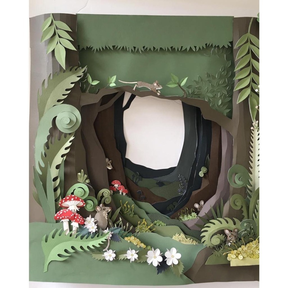 精美英文立體剪紙書 A Walk Through the Woods🍀身臨其境的剪紙世界/迷人的森林🍀缺書店-細節圖6