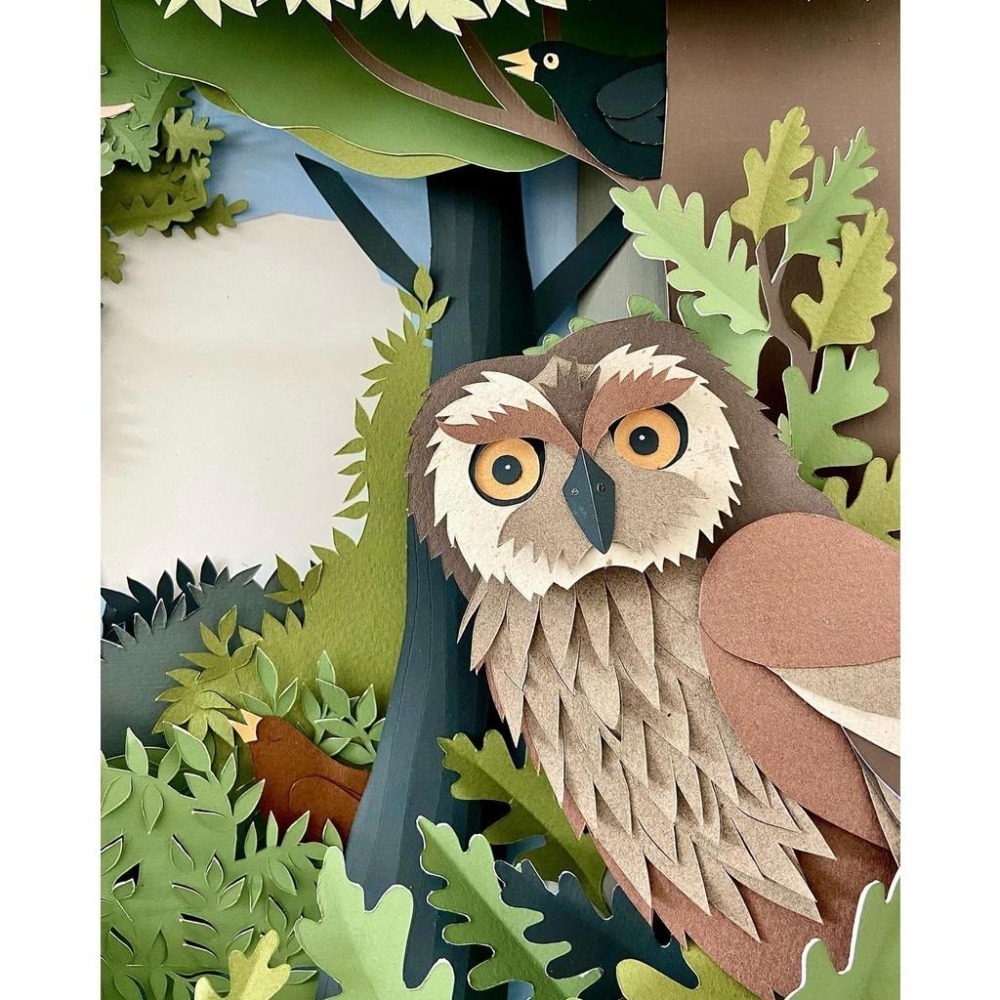 精美英文立體剪紙書 A Walk Through the Woods🍀身臨其境的剪紙世界/迷人的森林🍀缺書店-細節圖8