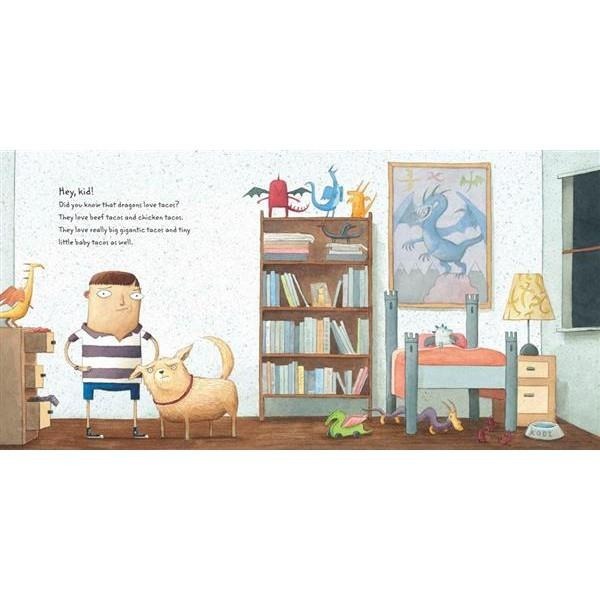 【贈音檔】精裝英文幽默繪本🍀Dragons Love Tacos 噴火龍來了🍀缺書店-細節圖2