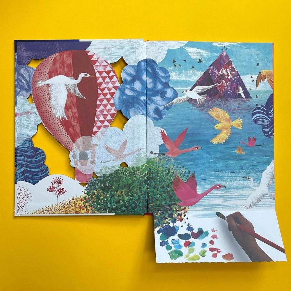 缺書店🍀精裝英文繪本 Colours Everywhere🍀sharon king-chai色彩華麗/翻翻頁鏤空-細節圖4
