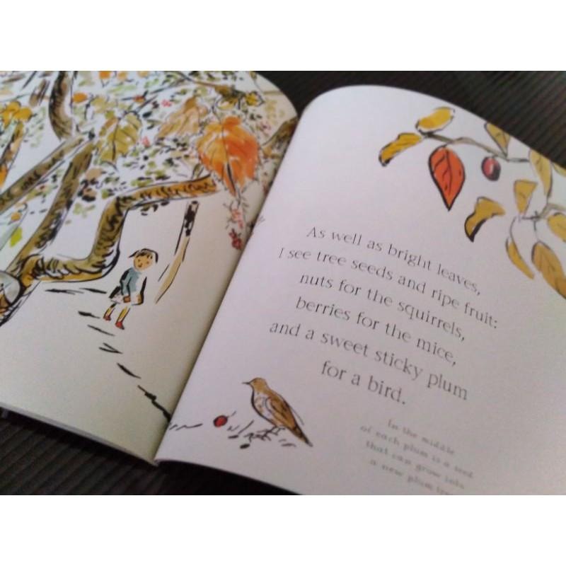 現貨🍀英文平裝繪本The Things That I LOVE about TREES樹的四季🍀水彩和水墨插圖🍀缺書店-細節圖4