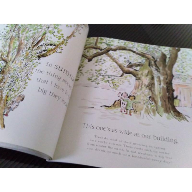 現貨🍀英文平裝繪本The Things That I LOVE about TREES樹的四季🍀水彩和水墨插圖🍀缺書店-細節圖5