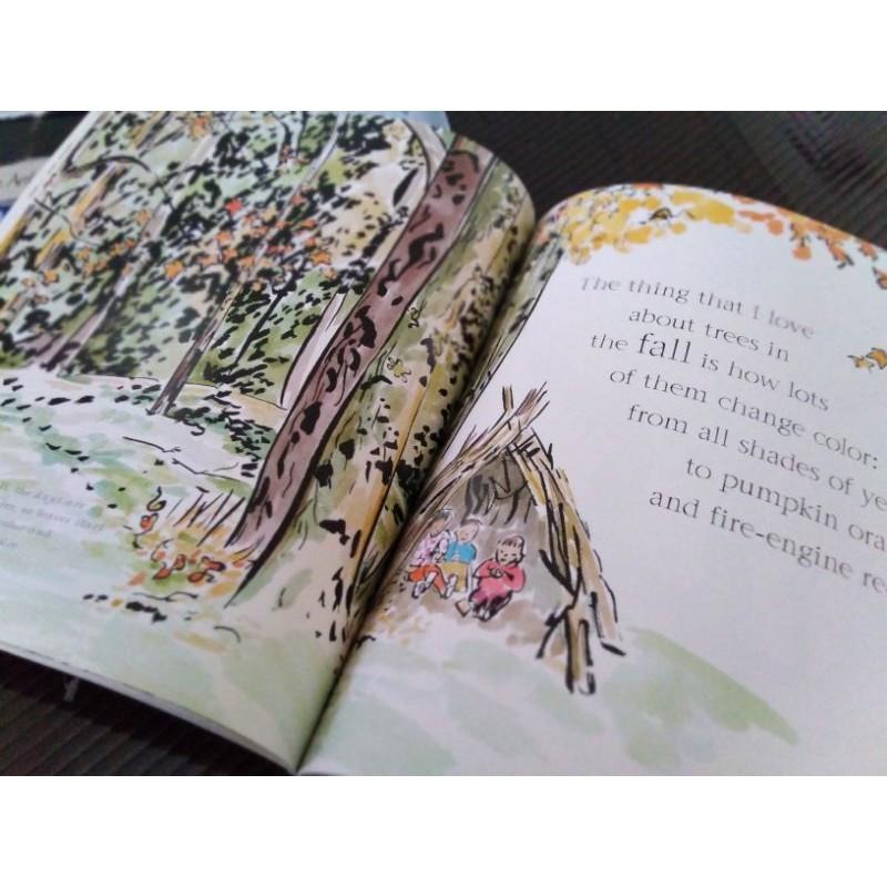 現貨🍀英文平裝繪本The Things That I LOVE about TREES樹的四季🍀水彩和水墨插圖🍀缺書店-細節圖6