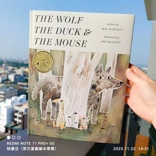 【贈音檔】獲獎幽默繪本The Wolf, the Duck, and the Mouse🍀Jon Klassen缺書店-規格圖7