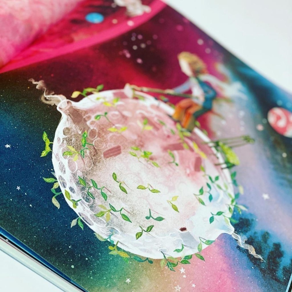 英文經典童話繪本版🍀The Little Prince🍀Sarah Massini🍀畫風唯美夢幻🍀缺書店-細節圖2