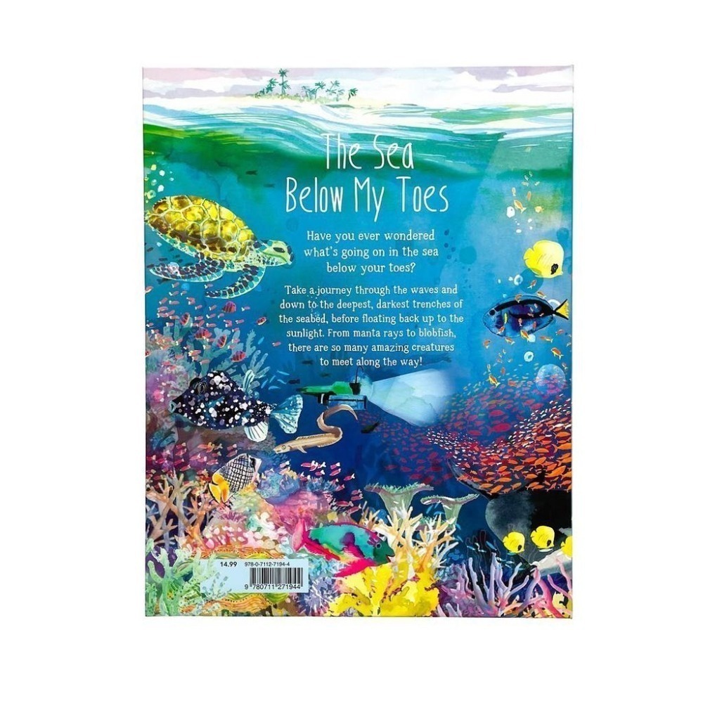 缺書店🍀精裝自然科普STEM知識繪本🍀The Sea Below My Toes🍀手風琴折疊式設計約2.4公尺長-細節圖6