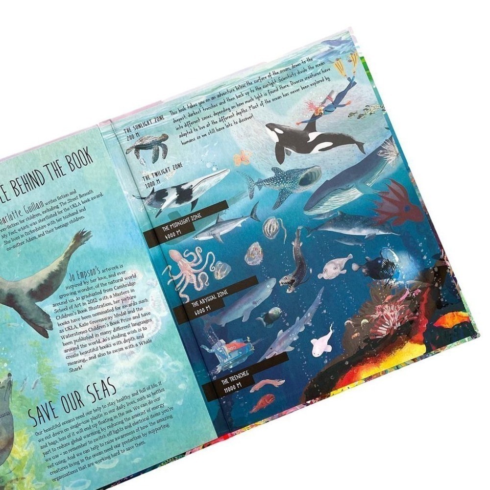 缺書店🍀精裝自然科普STEM知識繪本🍀The Sea Below My Toes🍀手風琴折疊式設計約2.4公尺長-細節圖10