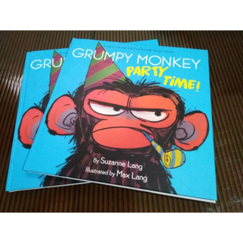 現貨精裝英文繪本🍀Grumpy Monkey Party time幽默搞笑暢銷童書繪本🍀Max Lang暴躁猴系列2