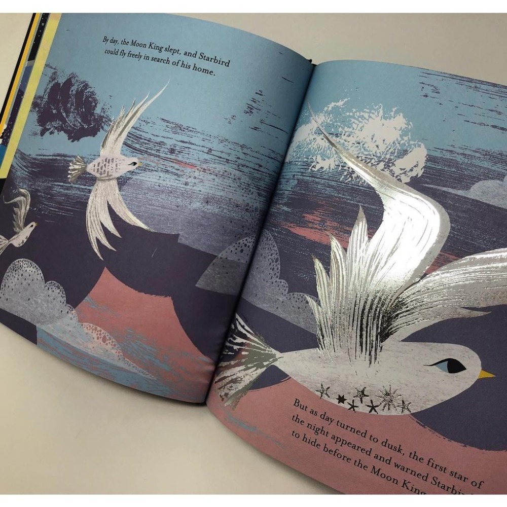 現貨🌞英文繪本Starbird 愛和自由的寓言故事Sharon King-Chai🍀封面和內頁插圖均有燙銀🍀缺書店-細節圖4