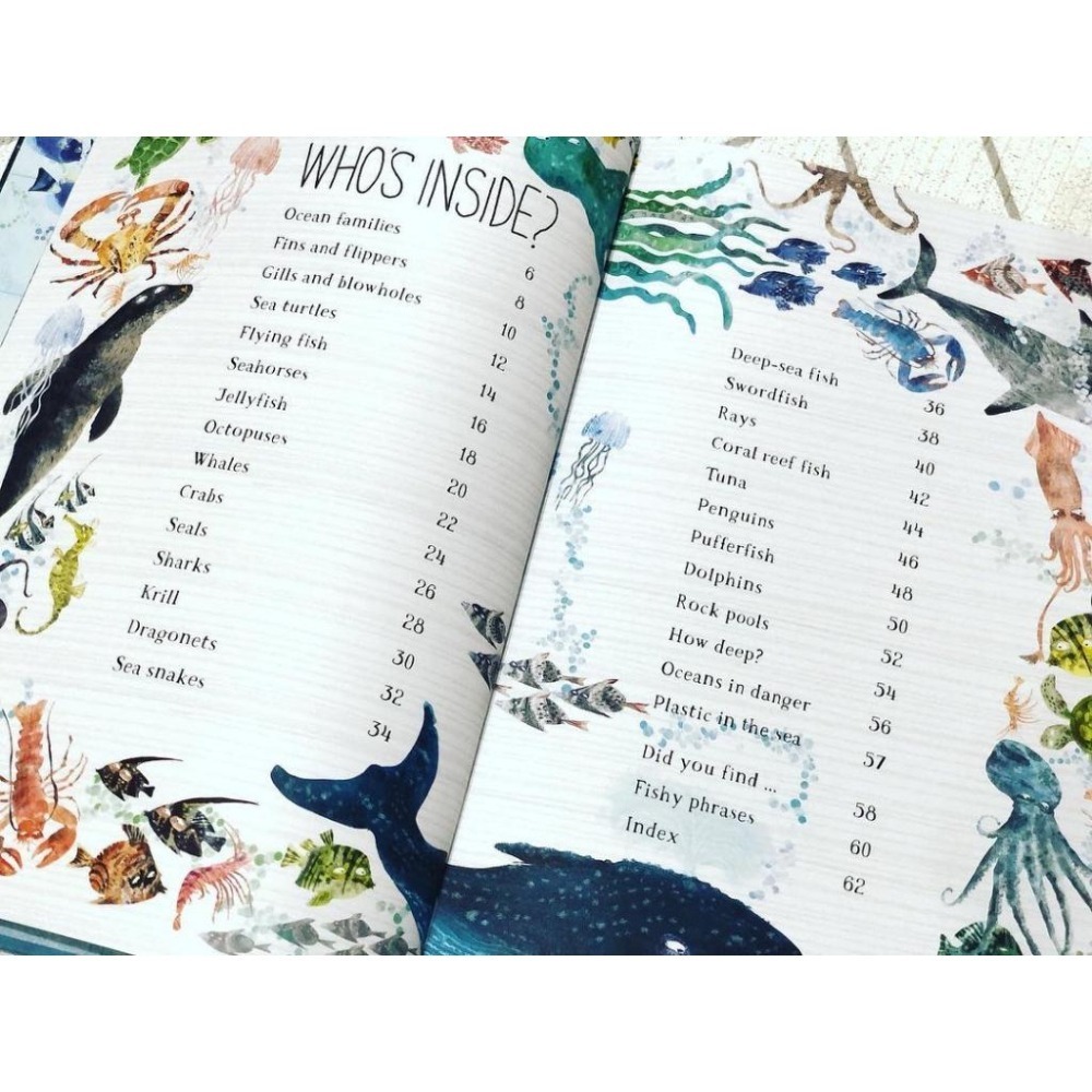 塑封精裝大開本科普繪本The Big Book of Blue大書系列🍀插畫家Yuval Zommer🍀缺書店-細節圖2