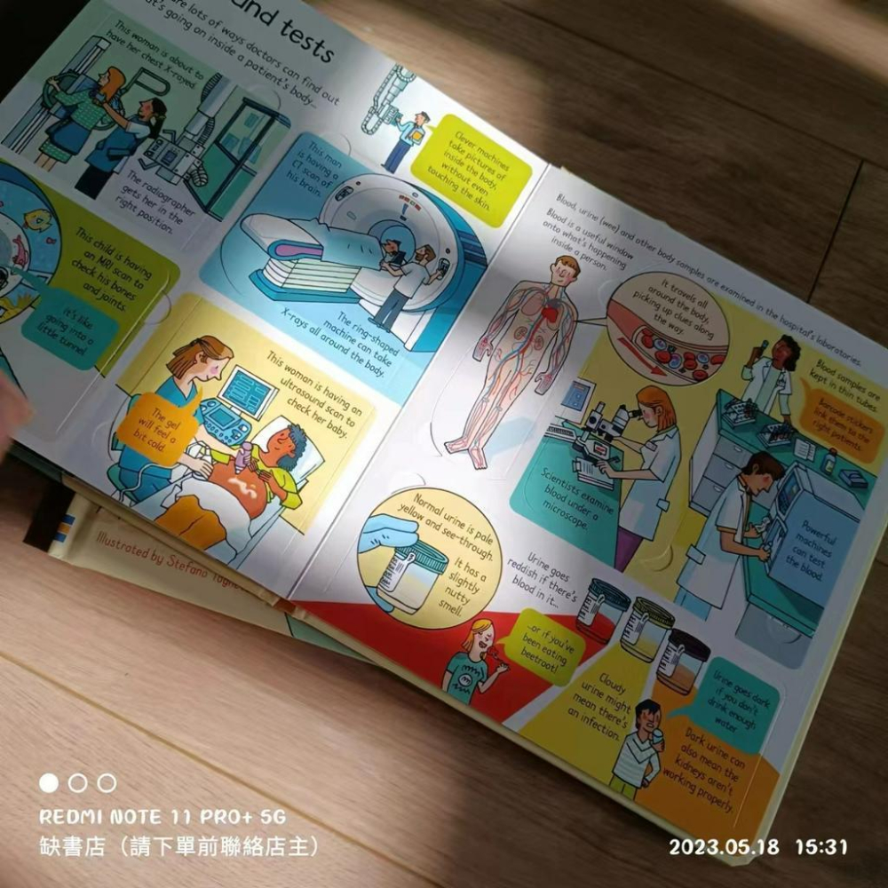 現貨🍀Usborne英文硬頁翻翻書Look Inside A Hospital🍀【缺書店】-細節圖6