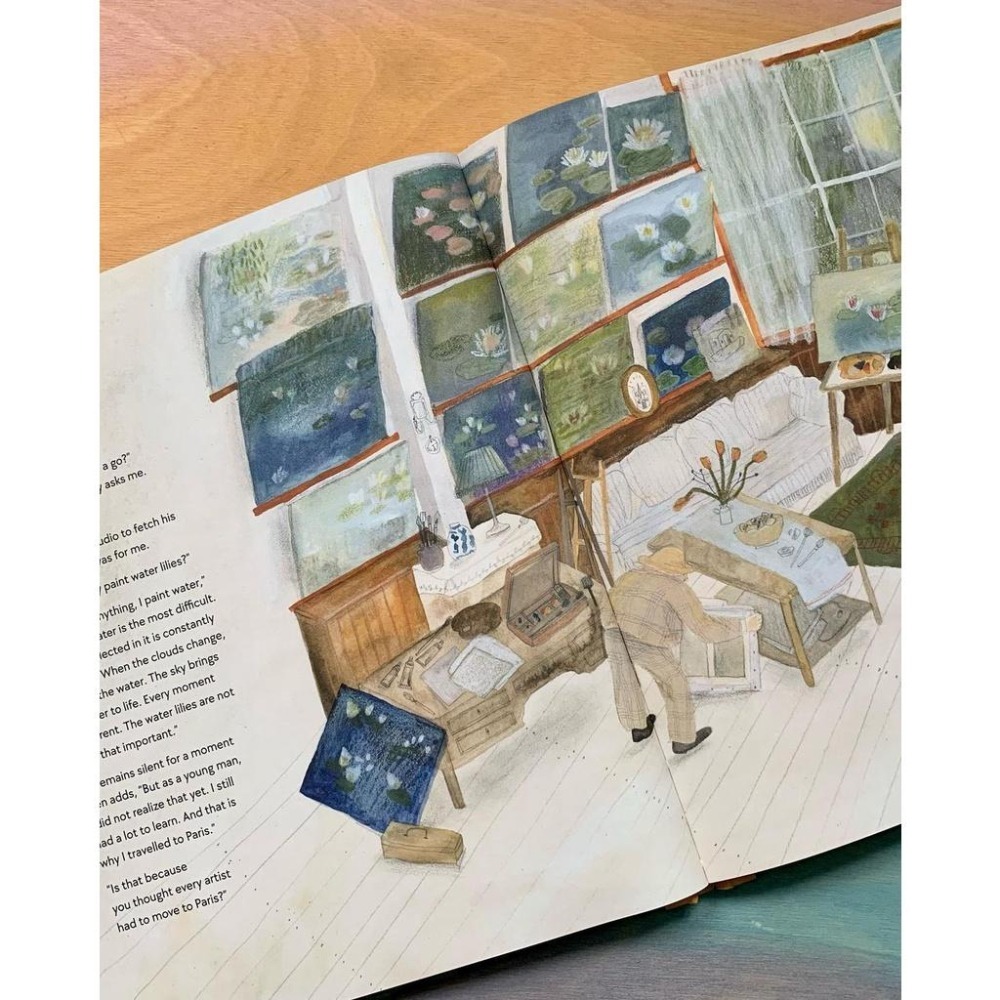 精裝英文繪本Ella in the Garden of Giverny🍀 推薦給喜歡莫奈的朋友🍀缺書店-細節圖4