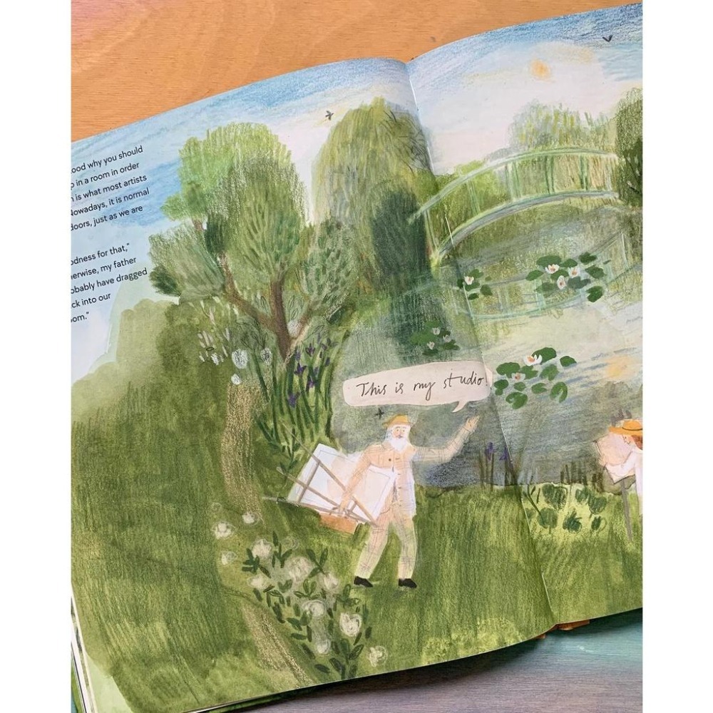 精裝英文繪本Ella in the Garden of Giverny🍀 推薦給喜歡莫奈的朋友🍀缺書店-細節圖5