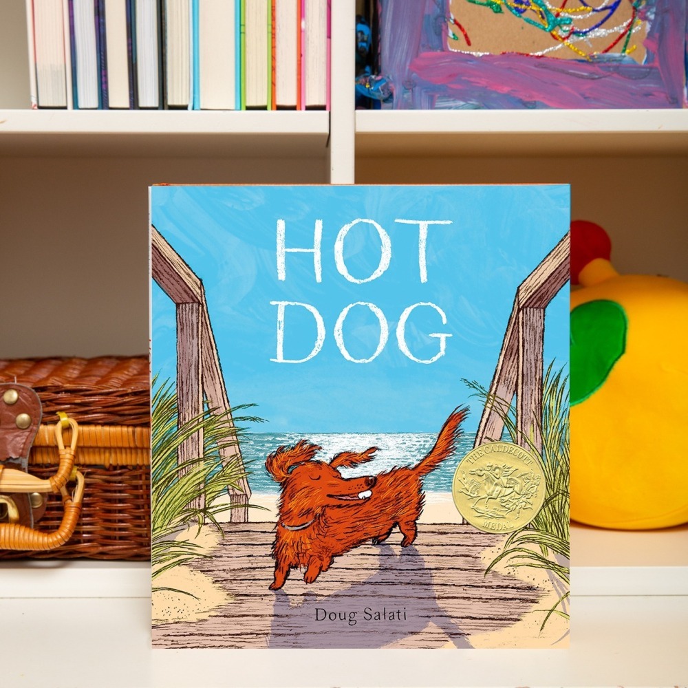 缺書店🍀獲獎精裝英文繪本🍀Hot Dog 熱狗 2023年凱迪克金牌獎)🍀Doug Salati🍀贈音檔 缺書店【英文童書繪本專賣】請購物