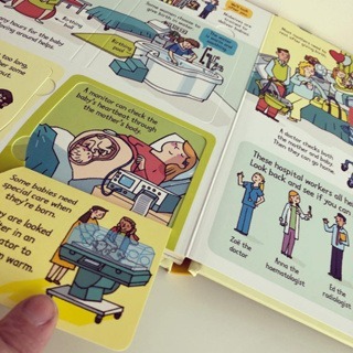 缺書店🍀Usborne英文科普知識繪本🍀 Look Inside a Hospital【硬頁書帶翻翻頁】-細節圖4