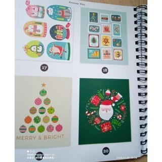 英文貼紙書Brain Games Sticker by Number Christmas 28張聖誕主題貼紙圖🍀缺書店-細節圖9