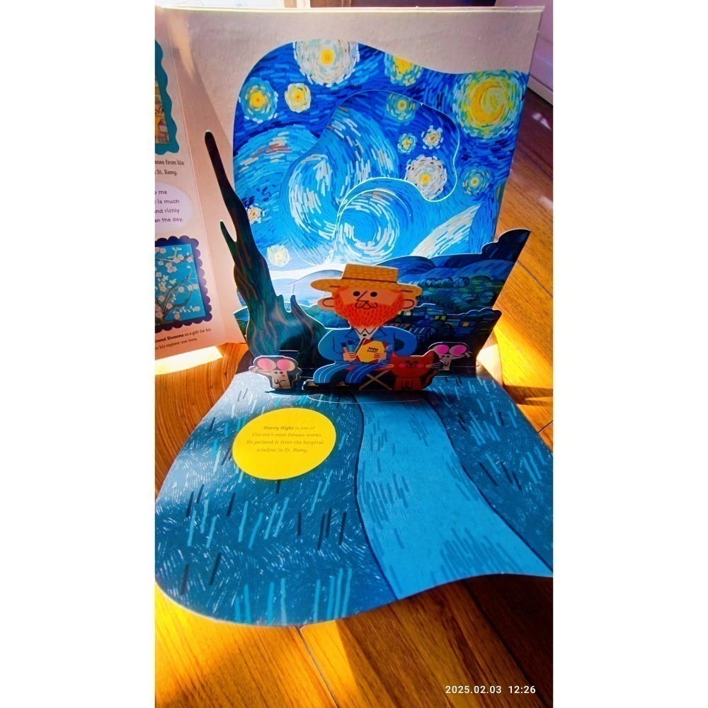 英文立體書 A POP UP BOOK :VINCENT VAN GOGH 文森·梵谷的生平和25幅作品🍀缺書店-細節圖4