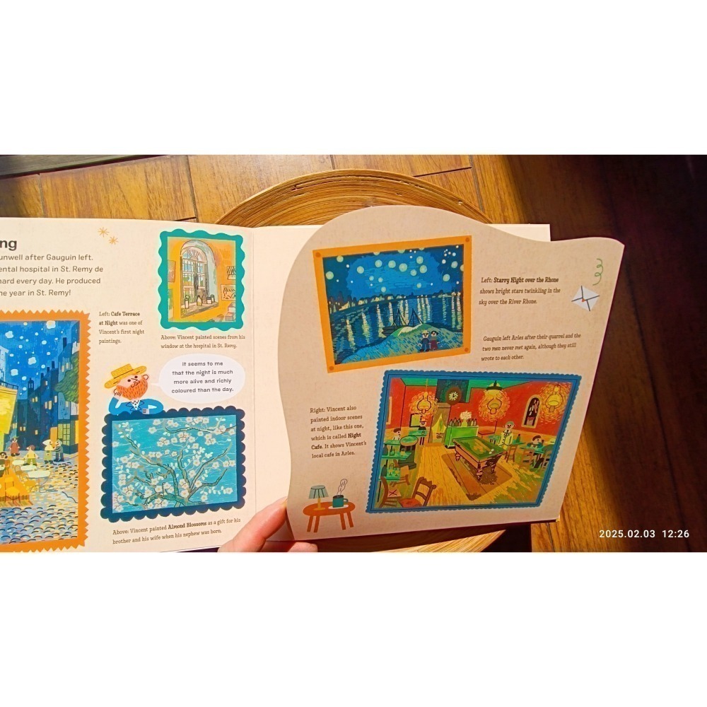 英文立體書 A POP UP BOOK :VINCENT VAN GOGH 文森·梵谷的生平和25幅作品🍀缺書店-細節圖5