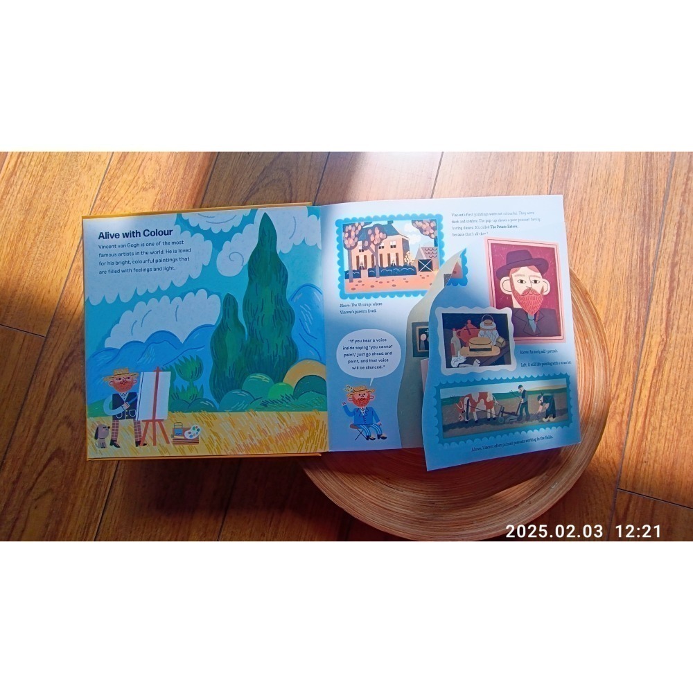 英文立體書 A POP UP BOOK :VINCENT VAN GOGH 文森·梵谷的生平和25幅作品🍀缺書店-細節圖6
