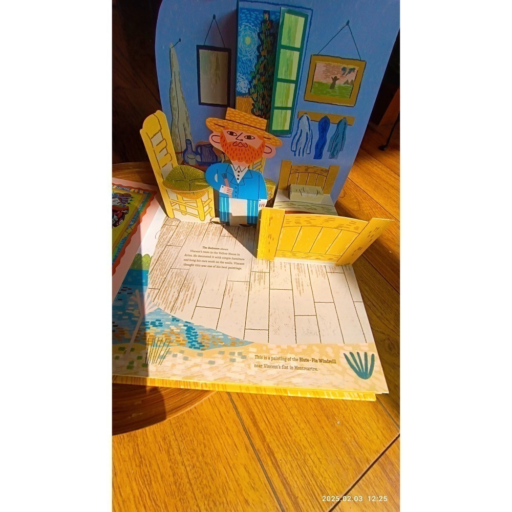 英文立體書 A POP UP BOOK :VINCENT VAN GOGH 文森·梵谷的生平和25幅作品🍀缺書店-細節圖9