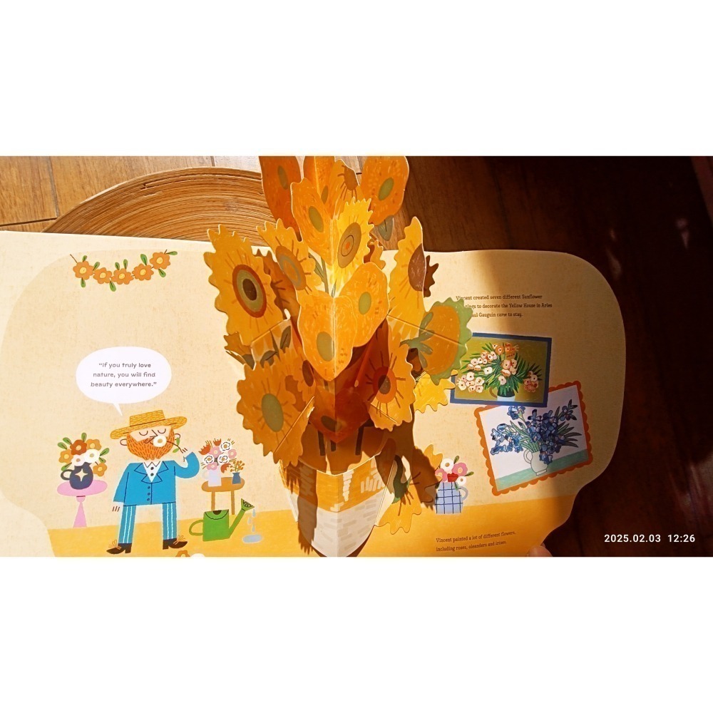 英文立體書 A POP UP BOOK :VINCENT VAN GOGH 文森·梵谷的生平和25幅作品🍀缺書店-細節圖10