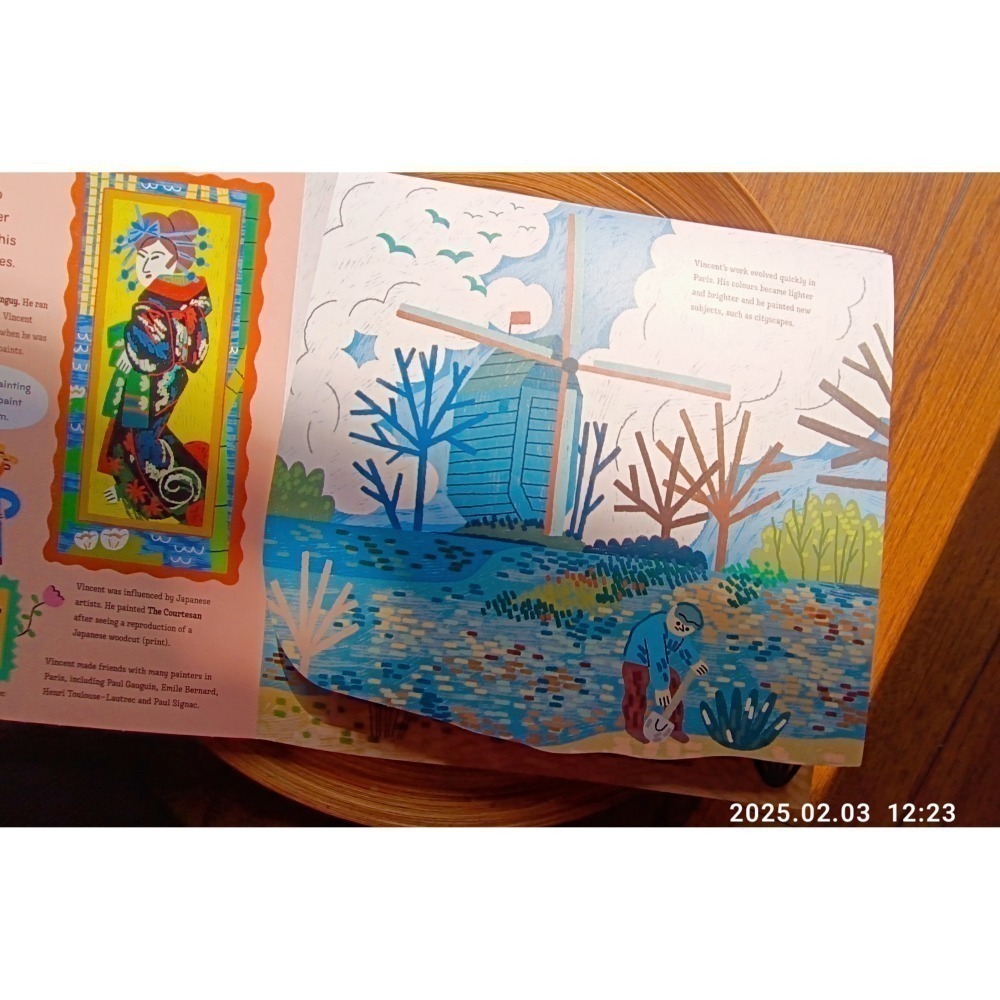英文立體書 A POP UP BOOK :VINCENT VAN GOGH 文森·梵谷的生平和25幅作品🍀缺書店-細節圖11