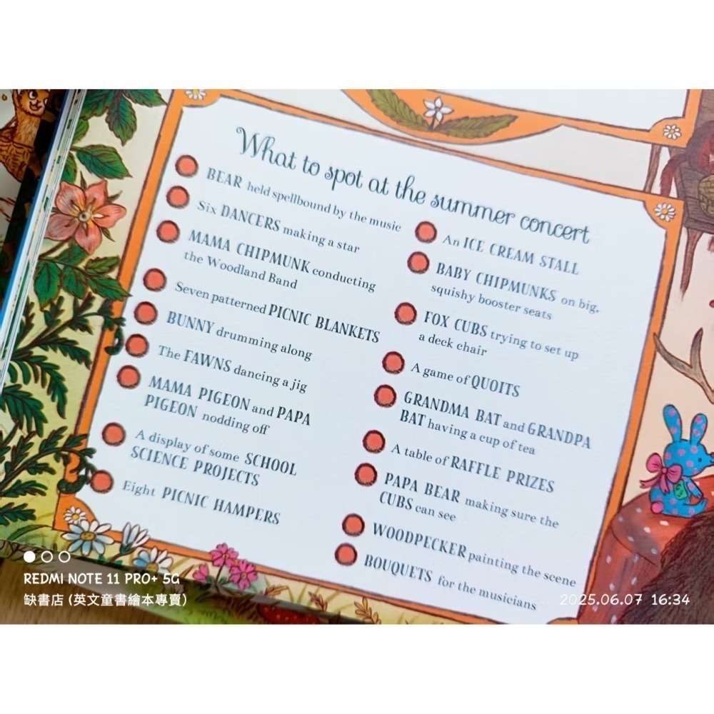 精裝英文繪本🍀It＇s Busy Down in the Woods Todays尋找超過100個隱藏物品🍀缺書店-細節圖2