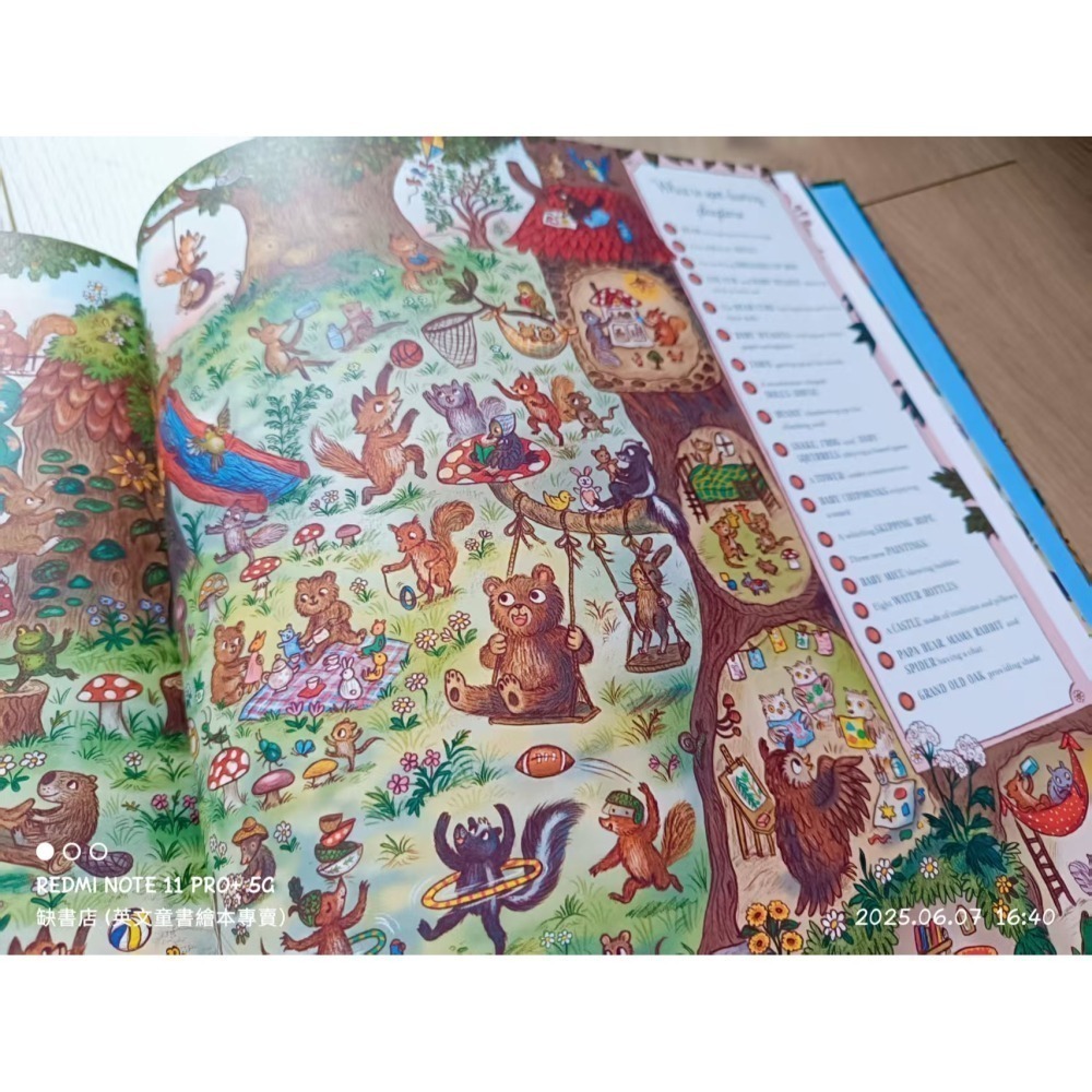 精裝英文繪本🍀It＇s Busy Down in the Woods Todays尋找超過100個隱藏物品🍀缺書店-細節圖6