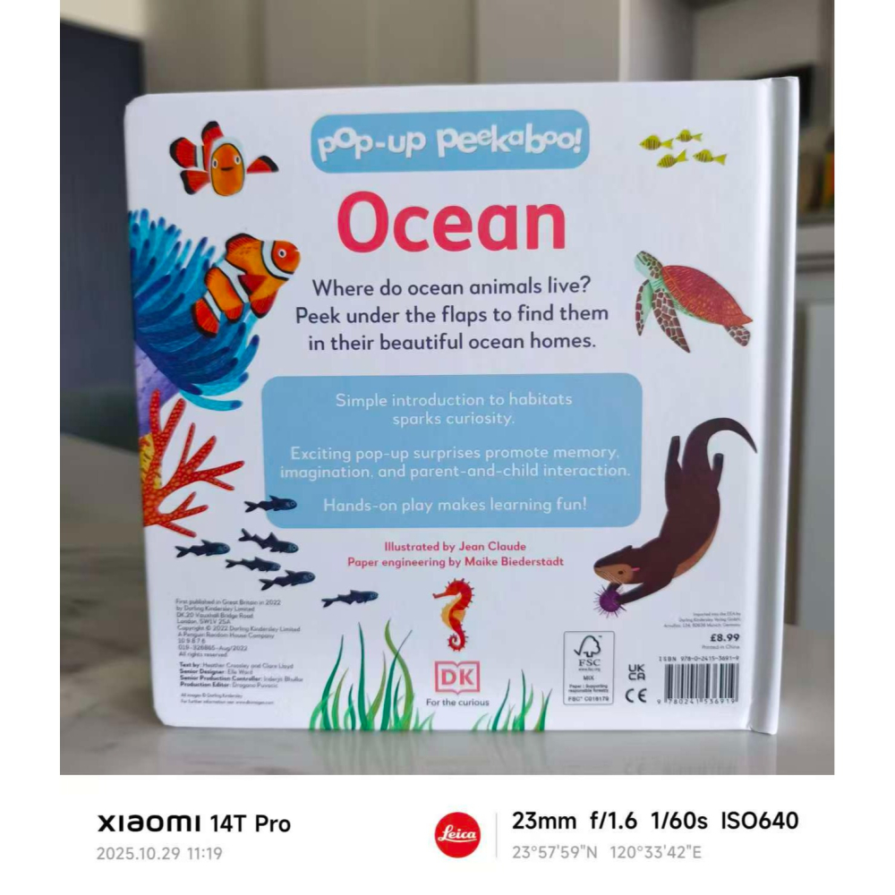 DK 英文立硬頁立體書🍀 Pop-Up Peekaboo! Ocean🍀缺書店-細節圖5