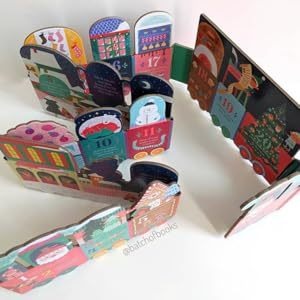 塑封英文硬頁操作書Christmas Train 長142公分聖誕火車+1-20計數色彩明亮造型插畫可愛🍀缺書店-細節圖9