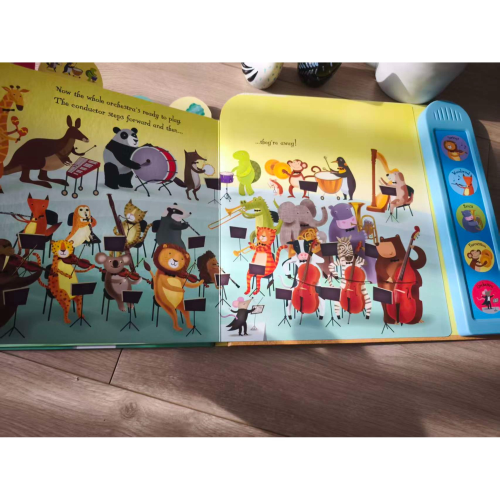 Usborne英文硬頁發聲書🍀Noisy Orchestra🍀適合幼兒的精彩管弦樂入門讀物🍀缺書店-細節圖4