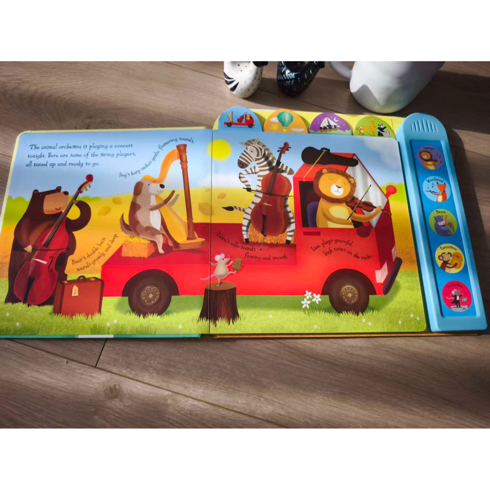 Usborne英文硬頁發聲書🍀Noisy Orchestra🍀適合幼兒的精彩管弦樂入門讀物🍀缺書店-細節圖5