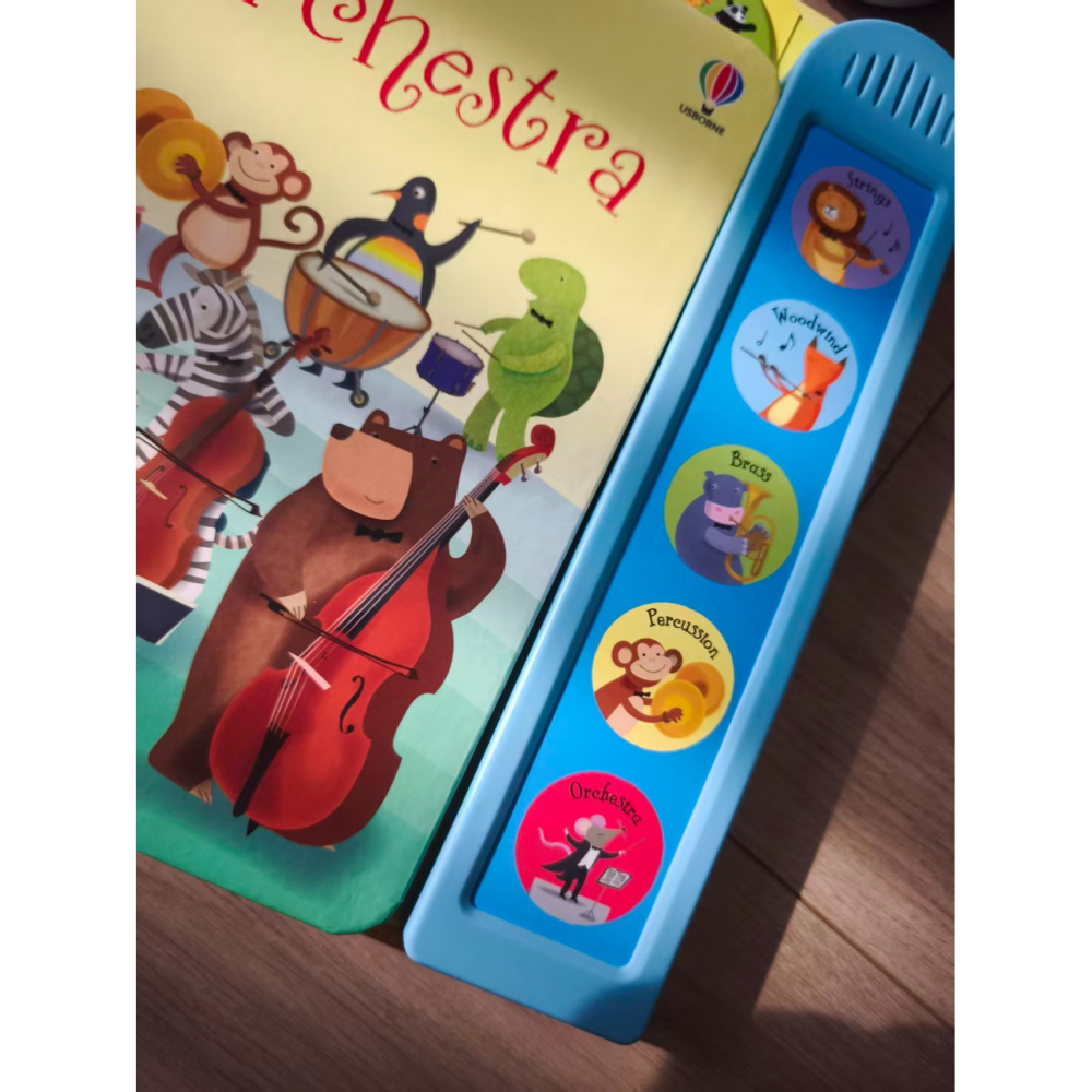 Usborne英文硬頁發聲書🍀Noisy Orchestra🍀適合幼兒的精彩管弦樂入門讀物🍀缺書店-細節圖8