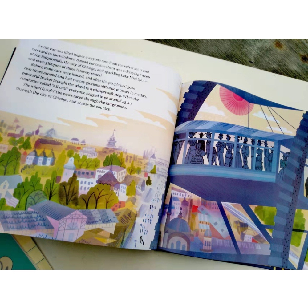 贈音檔🍀精裝英文傳記繪本Mr. Ferris and His Wheel摩天輪的發明 Amazon編輯精選🍀缺書店-細節圖5