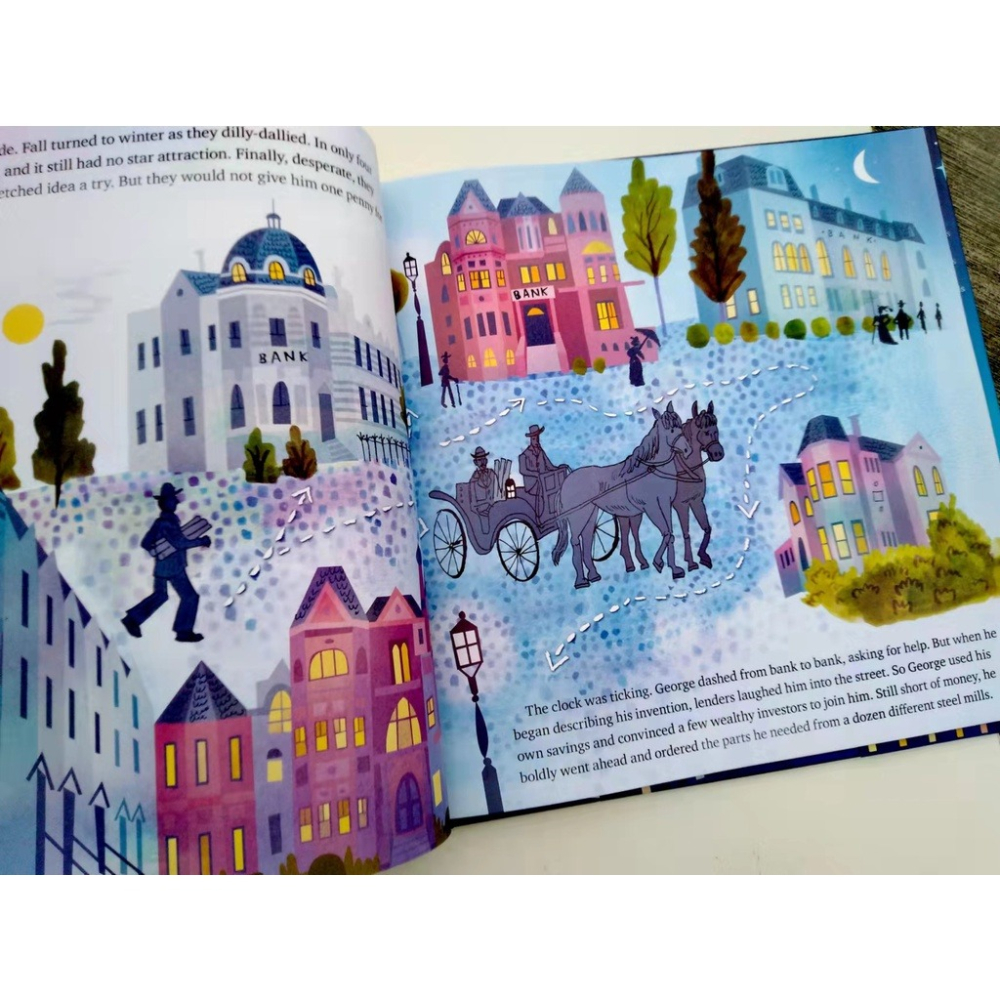 贈音檔🍀精裝英文傳記繪本Mr. Ferris and His Wheel摩天輪的發明 Amazon編輯精選🍀缺書店-細節圖6