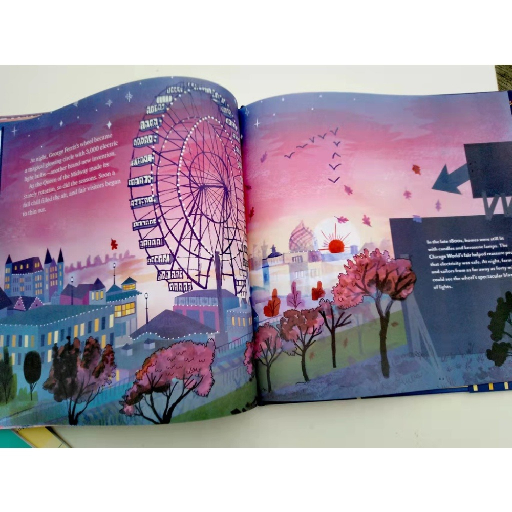 贈音檔🍀精裝英文傳記繪本Mr. Ferris and His Wheel摩天輪的發明 Amazon編輯精選🍀缺書店-細節圖9