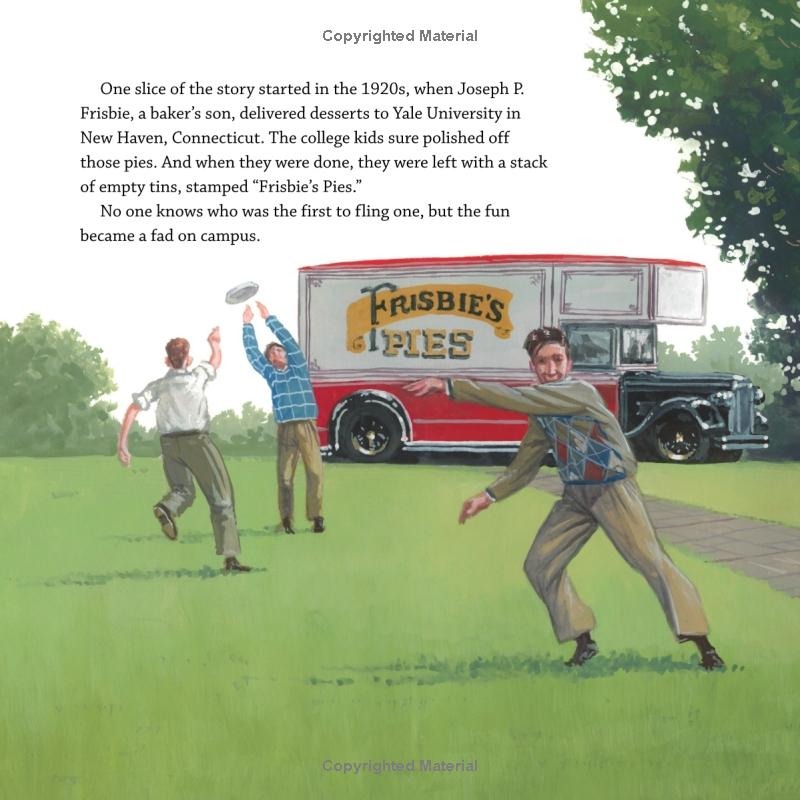 精裝英文傳記繪本🍀Flip! How the Frisbee Took Flight🍀飛盤發明者🍀缺書店-細節圖2