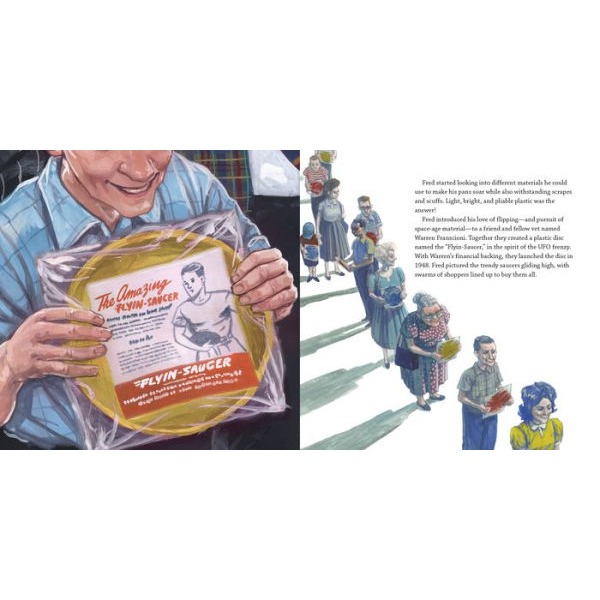 精裝英文傳記繪本🍀Flip! How the Frisbee Took Flight🍀飛盤發明者🍀缺書店-細節圖5