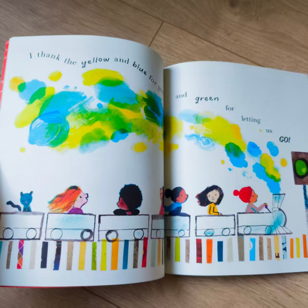 英文暖心繪本🍀Thank You明亮柔和的水彩/拼貼創作+萬物恩典 珍惜感謝🍀Jarvis🍀缺書店-細節圖2