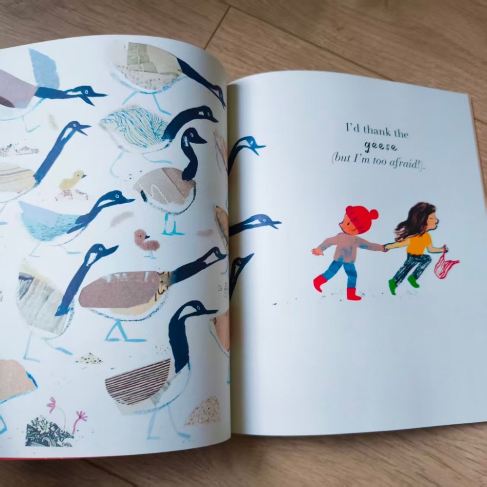 英文暖心繪本🍀Thank You明亮柔和的水彩/拼貼創作+萬物恩典 珍惜感謝🍀Jarvis🍀缺書店-細節圖6