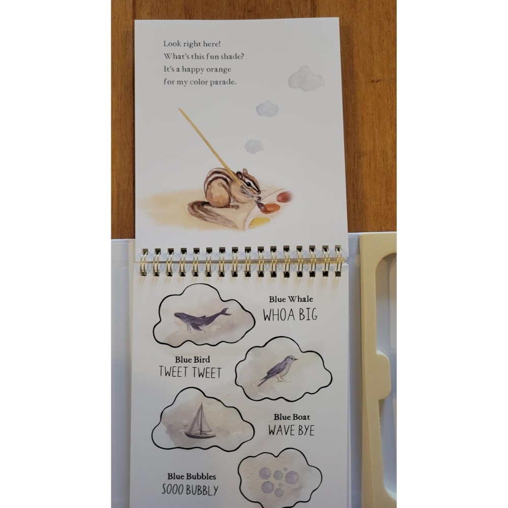 缺書店 Wishy Washy 水彩魔法書｜可重複使用水顯色｜認識英文單字與顏色｜幼兒益智遊戲書-細節圖7