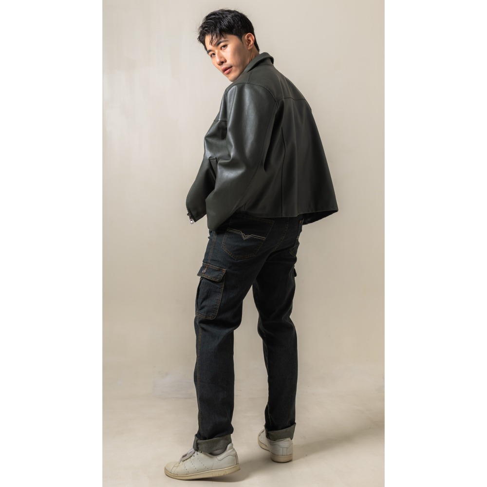 <潘大龍>男款彈性多口袋牛仔工作褲 28-50吋加大尺碼 /工作褲/ YKK拉鍊 / 耐磨車縫加強/工裝風格-細節圖11