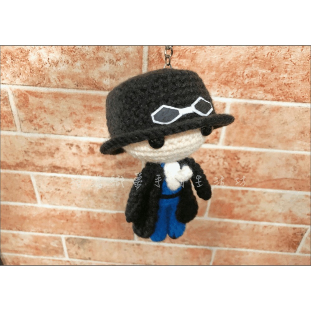 薩波 成品 炎帝 『漫漫織夢』 航海王 海賊王 煤灰果實 動漫 動畫 薩博 吊飾 擺飾 交換禮物-細節圖3